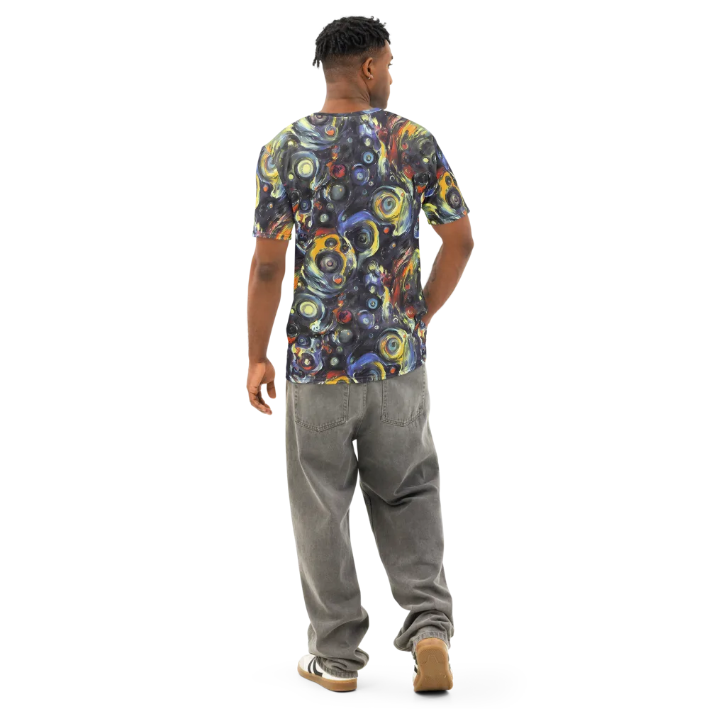 Corinthian Swirl on Men's Cotton Crew Neck T-Shirt — Back