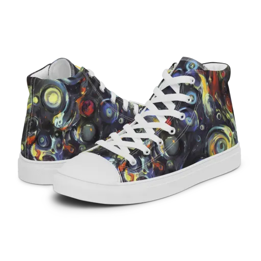 Corinthian Swirl on a Men's High Top Canvas Shoes