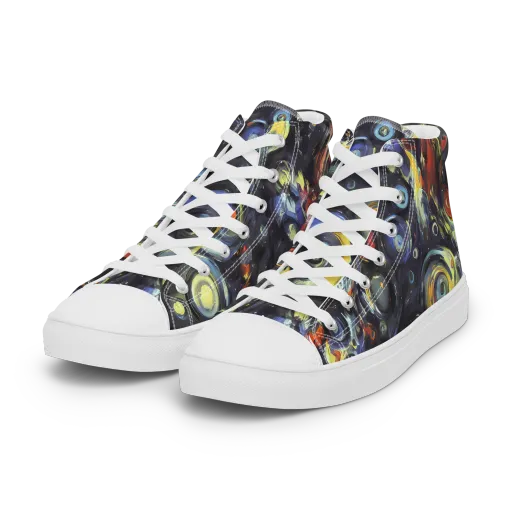 Corinthian Swirl on a Women's High Top Canvas Shoes