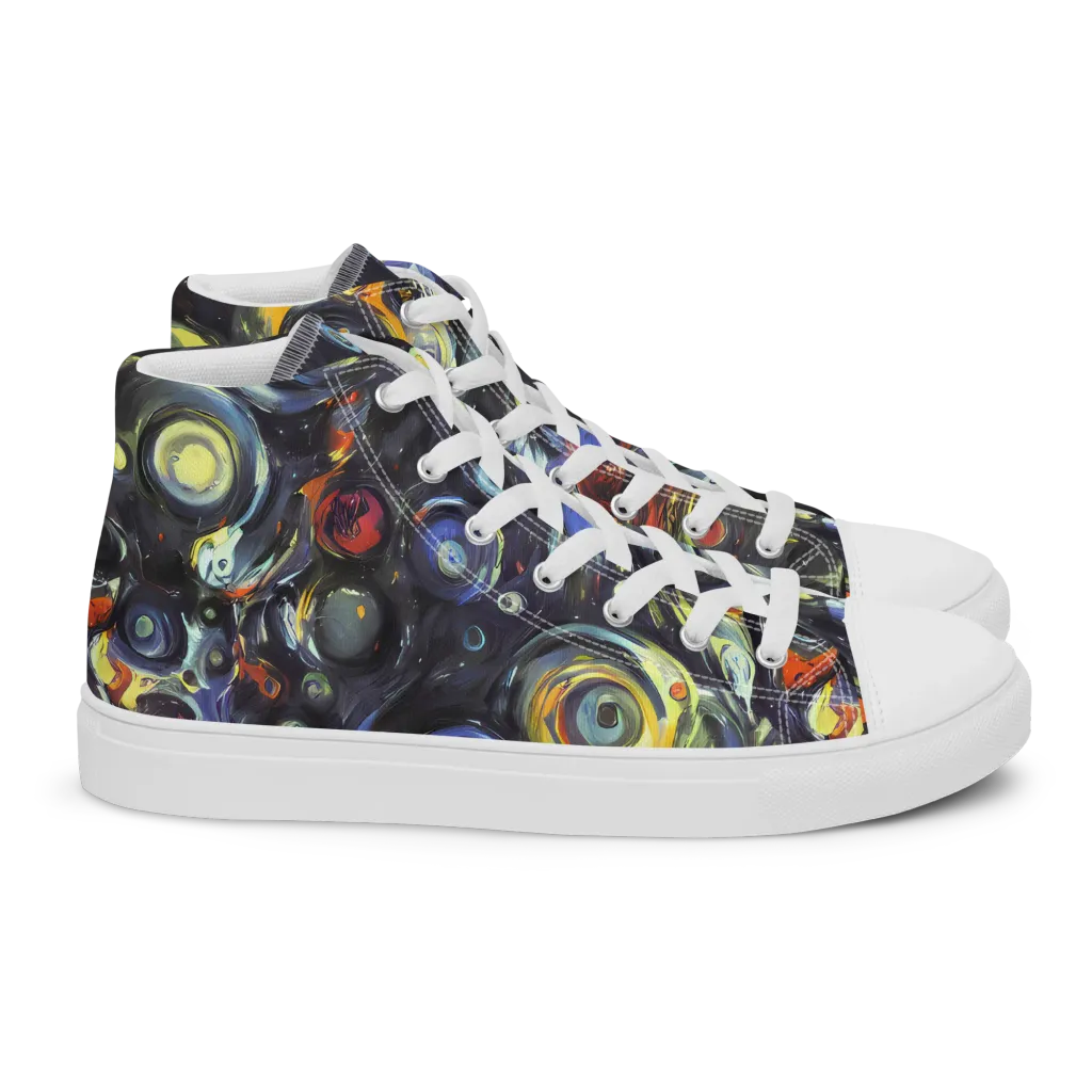 Corinthian Swirl on Women's High Top Canvas Shoes — Right