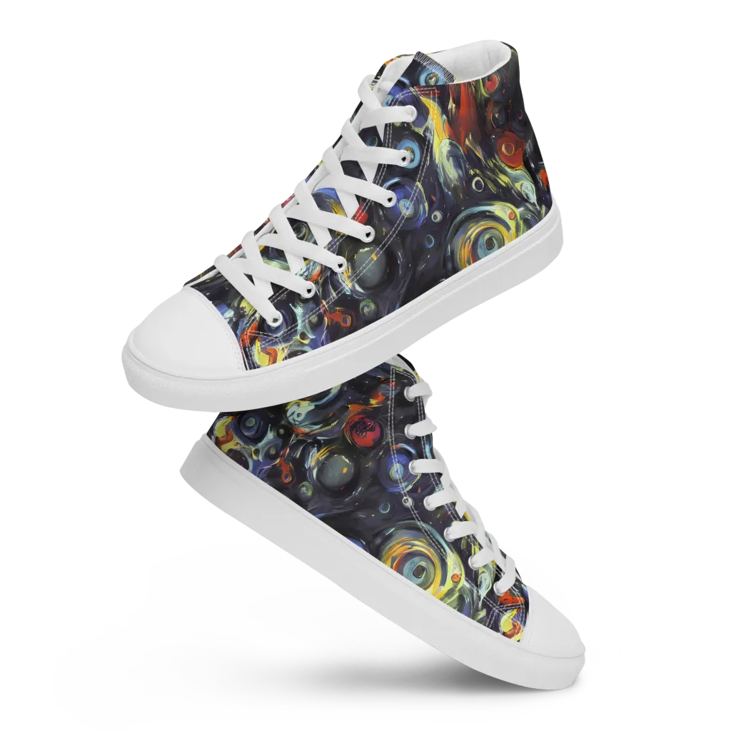 Corinthian Swirl on Women's High Top Canvas Shoes — Front