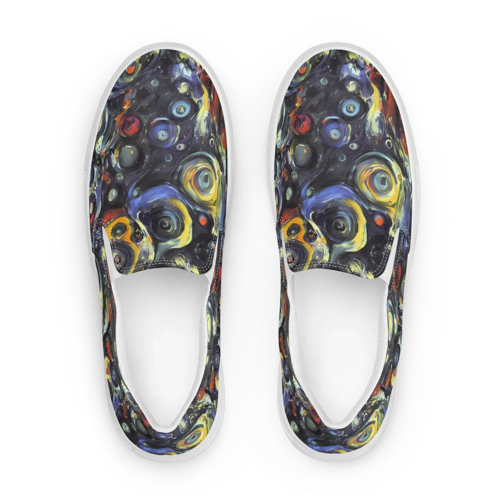 Corinthian Swirl on Men's Slip-On Canvas Shoes — Front