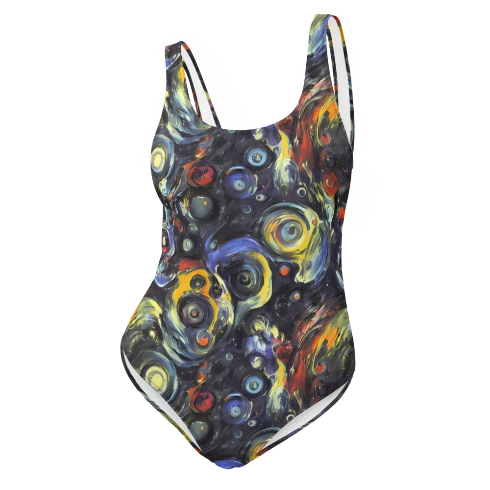 Corinthian Swirl on One-Piece Swimsuit — Front