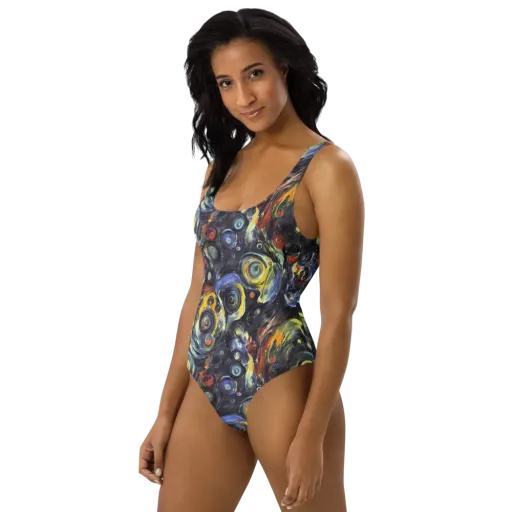 Corinthian Swirl on a One-Piece Swimsuit