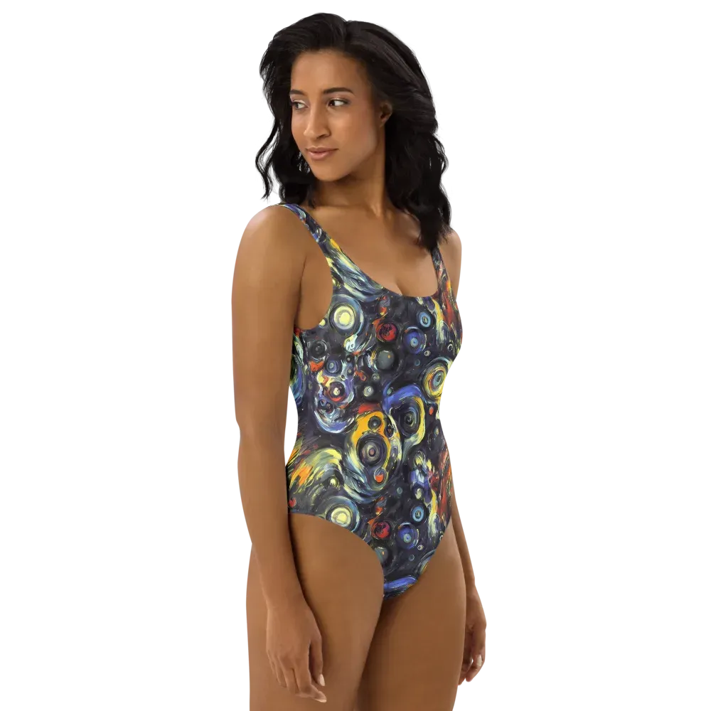 Corinthian Swirl on One-Piece Swimsuit — Right