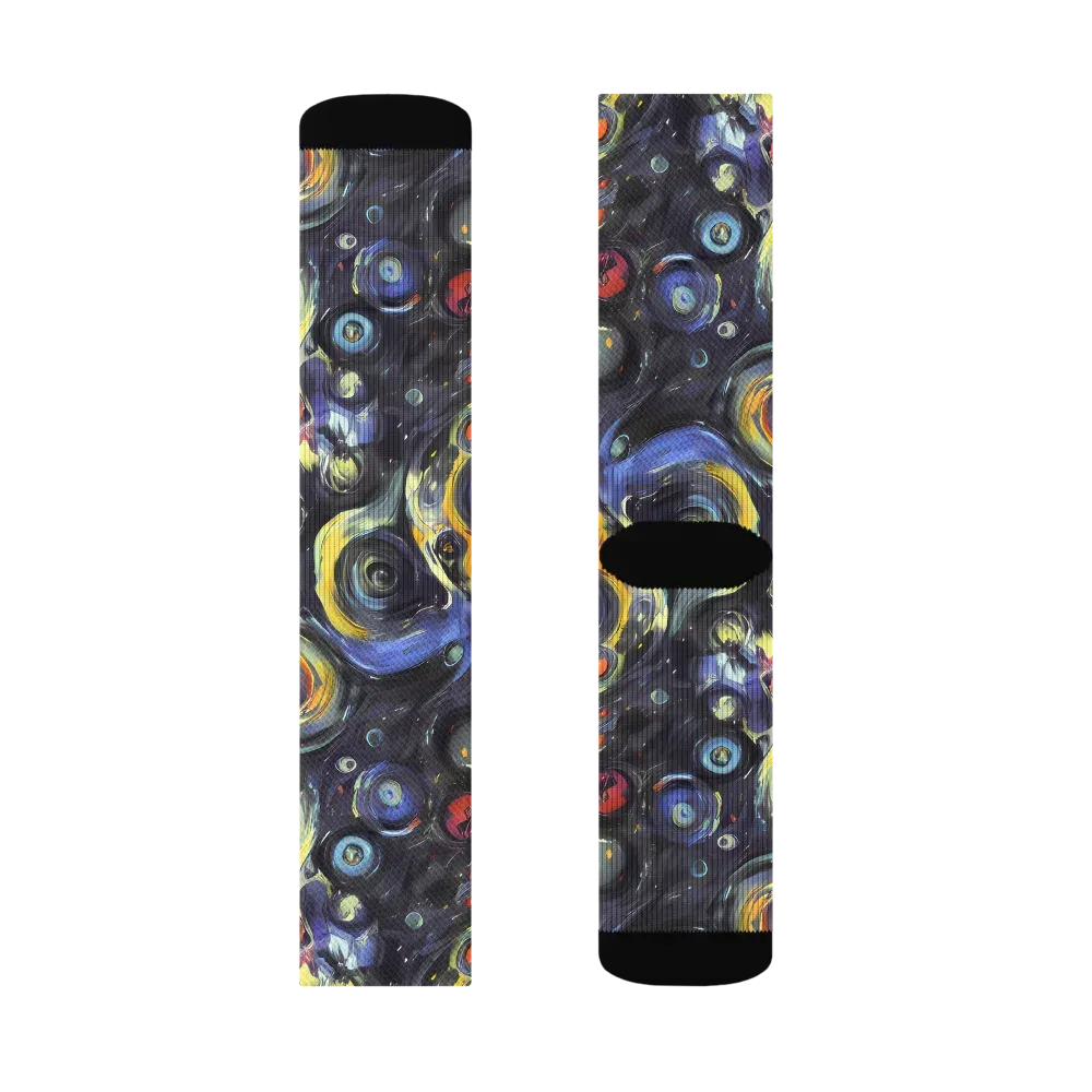 Corinthian Swirl on Socks — Right Sock