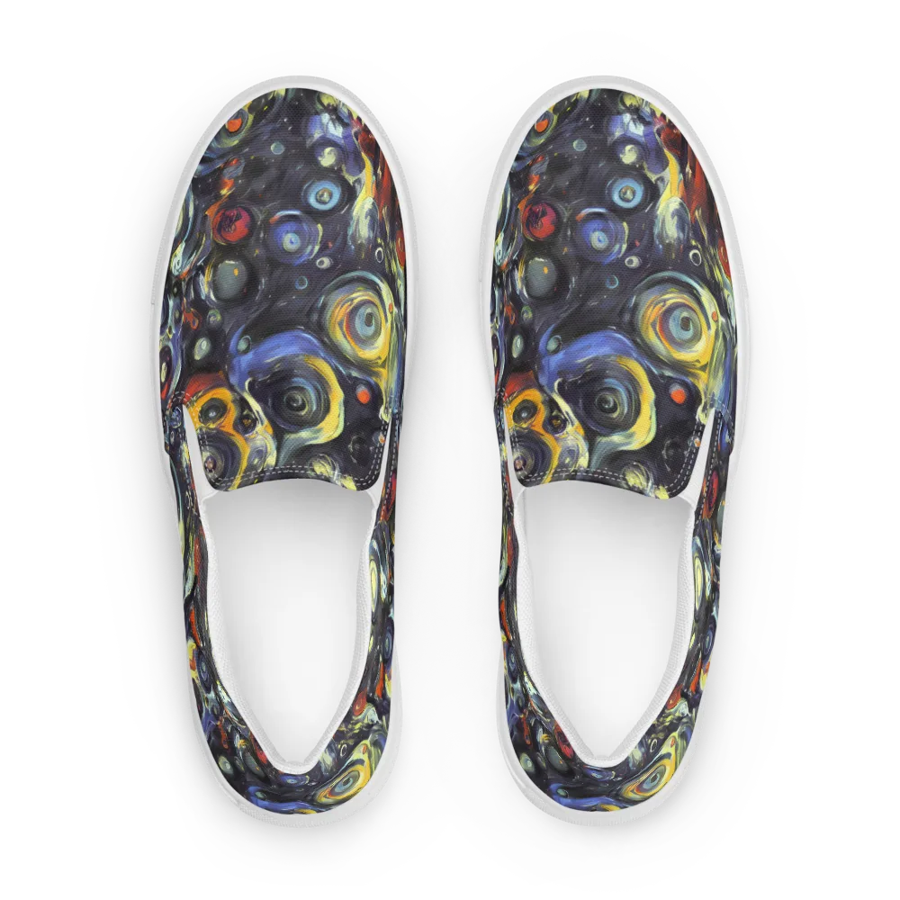 Corinthian Swirl on Women's Slip-On Canvas Shoes — Front