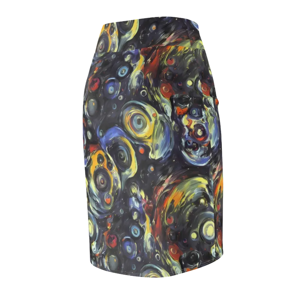 Corinthian Swirl on Pencil Skirt — Back Side