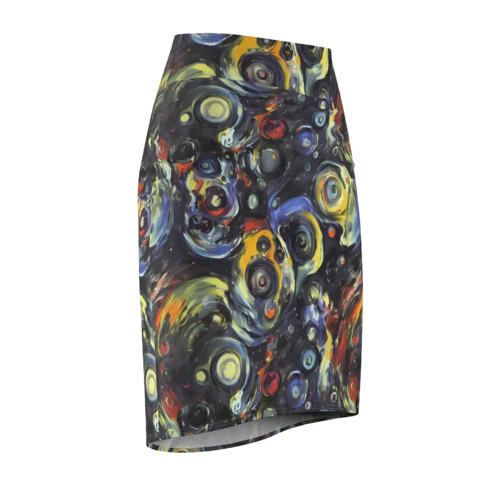 Corinthian Swirl on Pencil Skirt — Front Side
