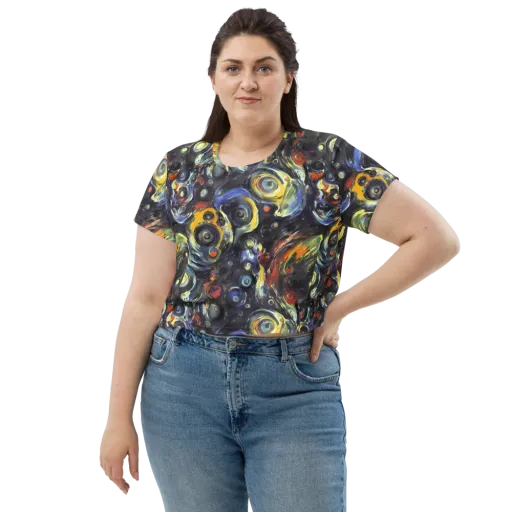 Corinthian Swirl on a Crop Tee
