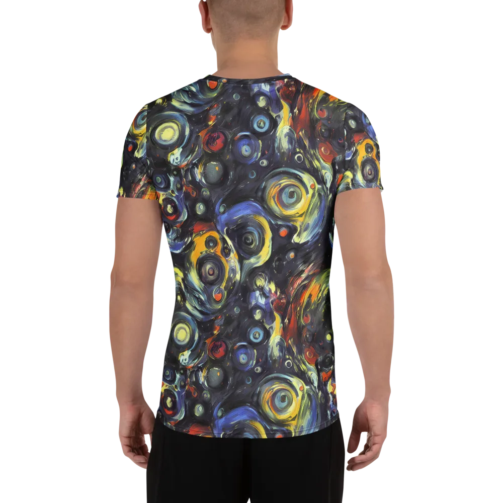 Corinthian Swirl on Men's Athletic T-Shirt — Back