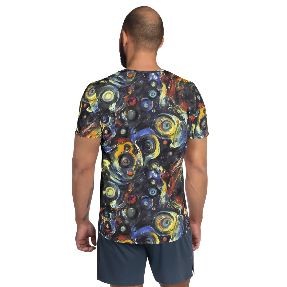 Corinthian Swirl on Men's Athletic T-Shirt — Back