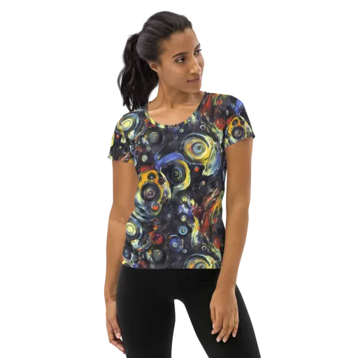 Corinthian Swirl on a Women's Athletic T-Shirt