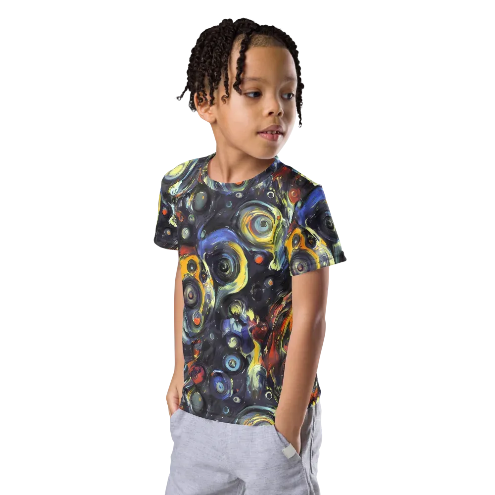 Corinthian Swirl on Kids Crew Neck T-Shirt — Left Front