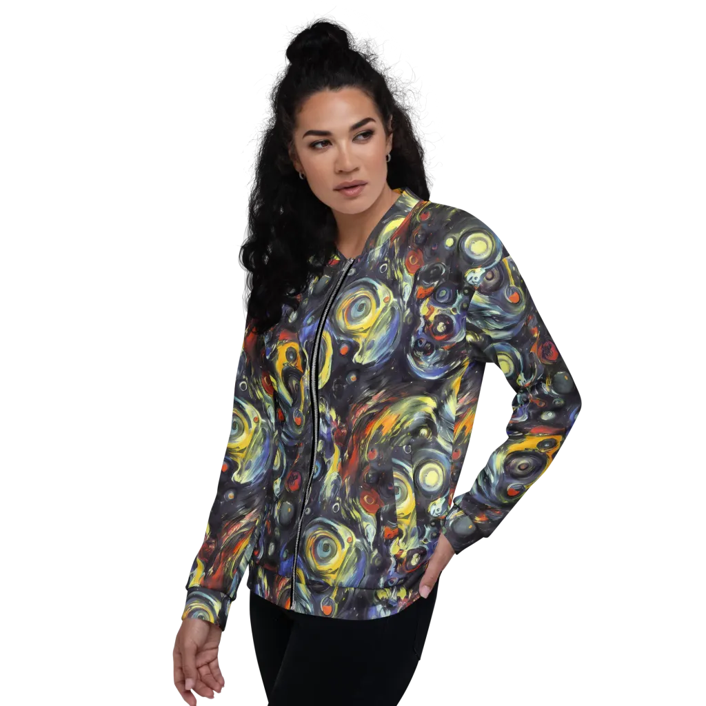 Corinthian Swirl on Bomber Jacket — Left