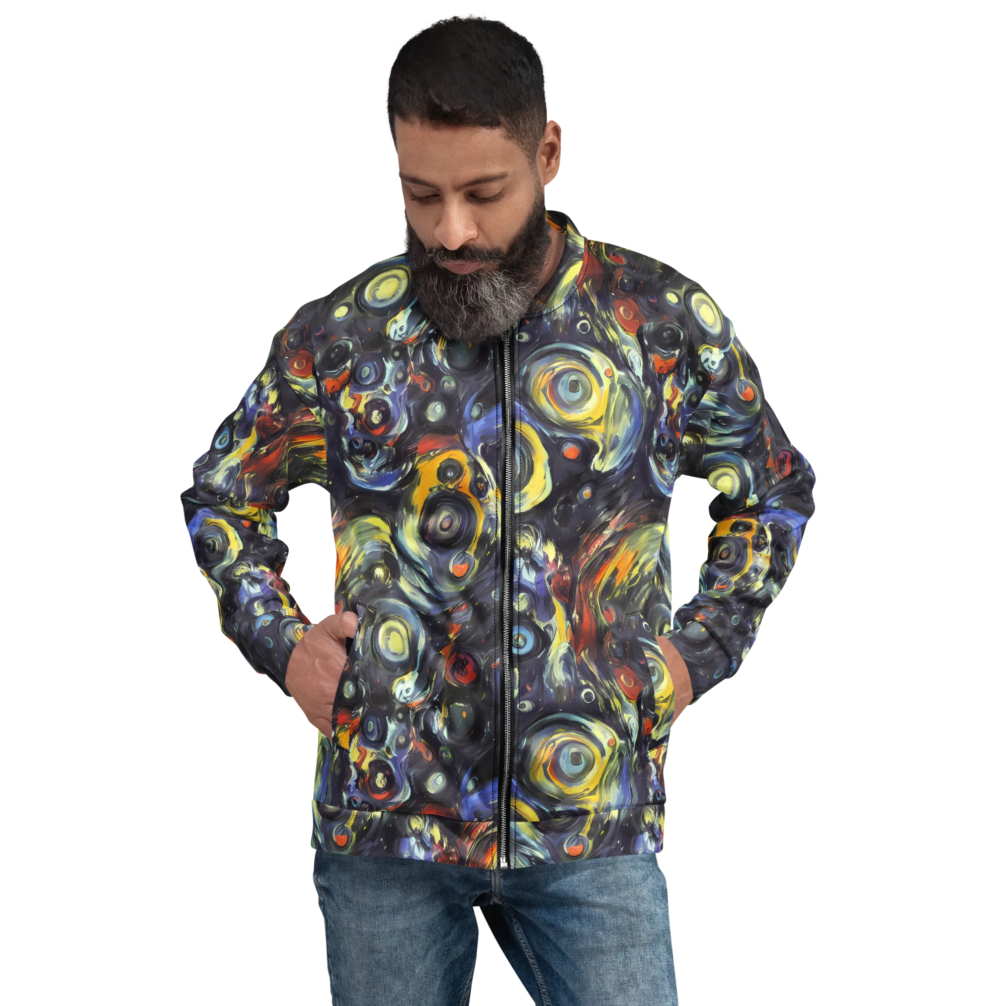 Corinthian Swirl on Bomber Jacket — Front