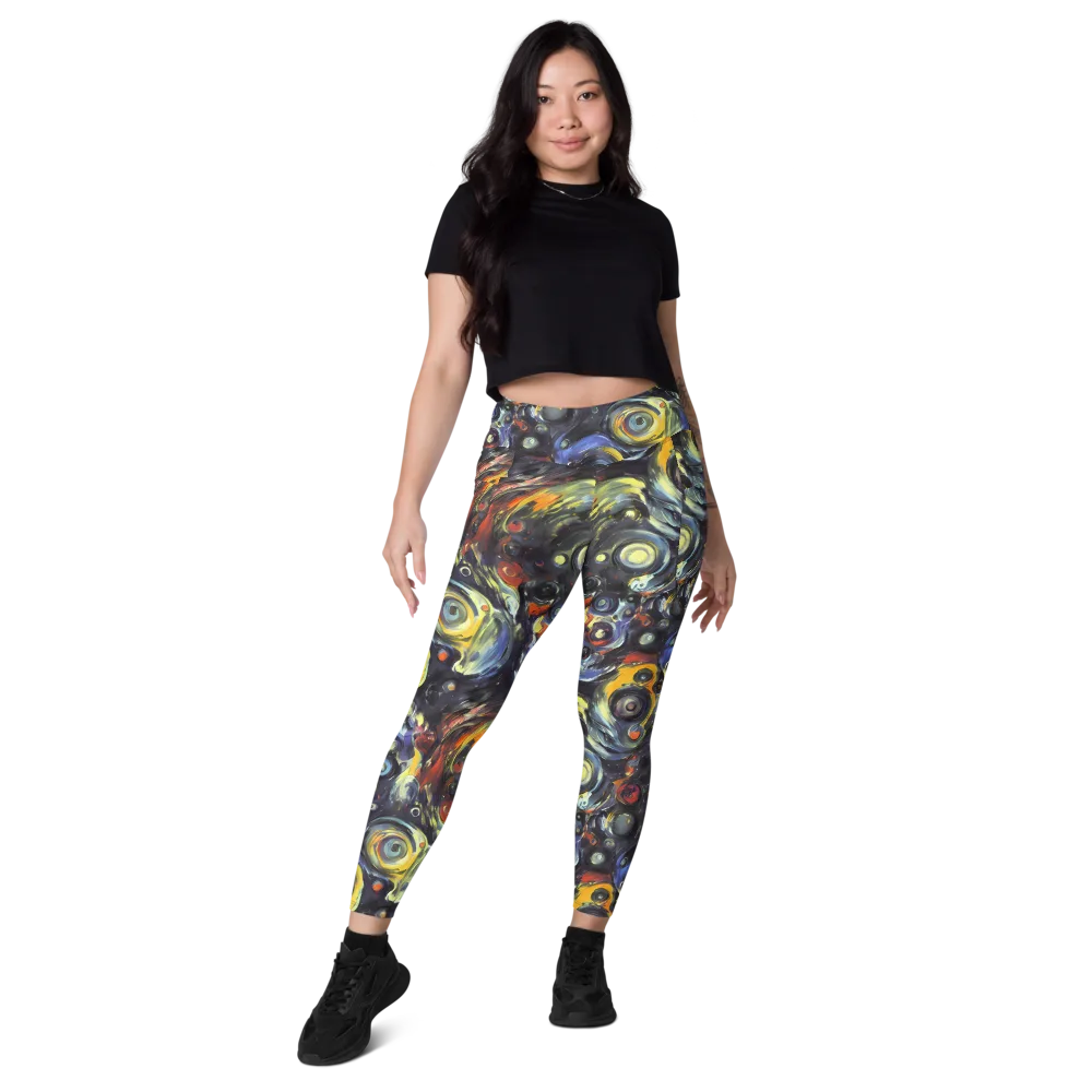 Corinthian Swirl on Leggings with Pockets — Front