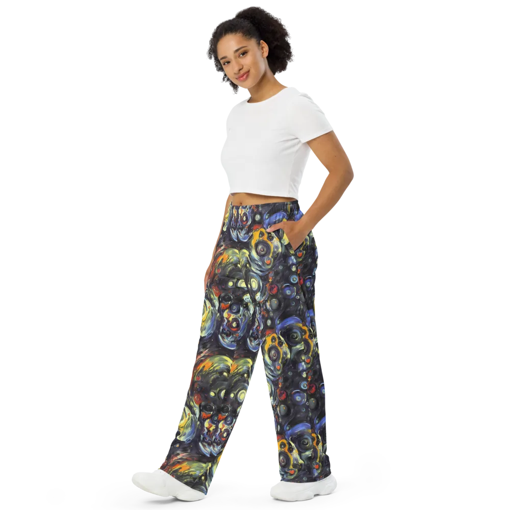 Corinthian Swirl on Wide-Leg Pants — Left Front