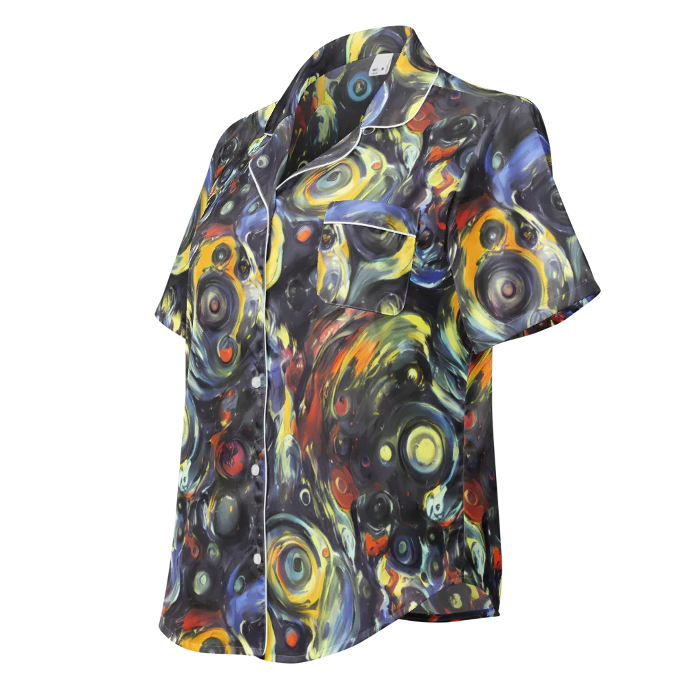 Corinthian Swirl on Women's Short Sleeve Pajama Top — Left Front