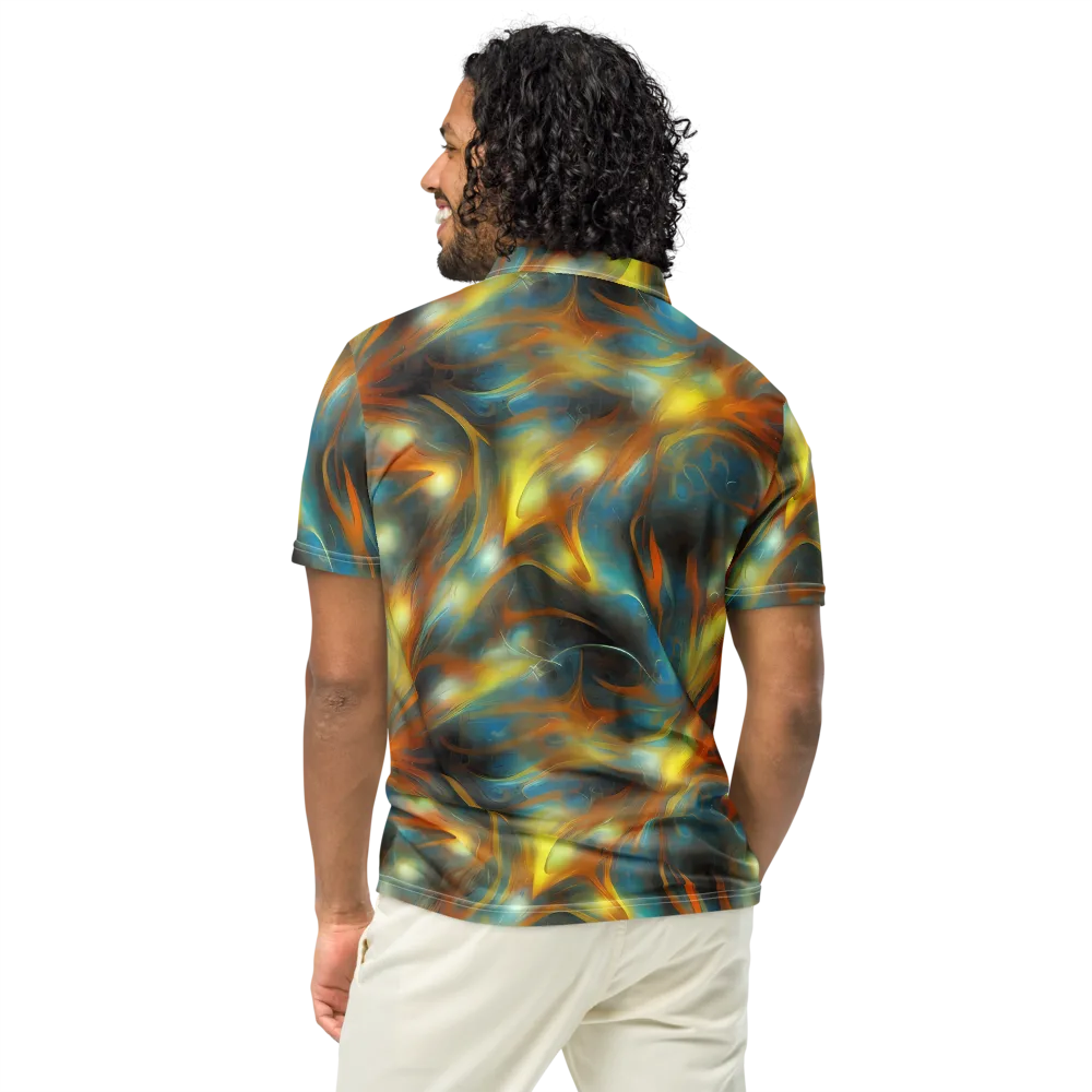Wallis Warp on Men's Slim Fit Polo Shirt — Back