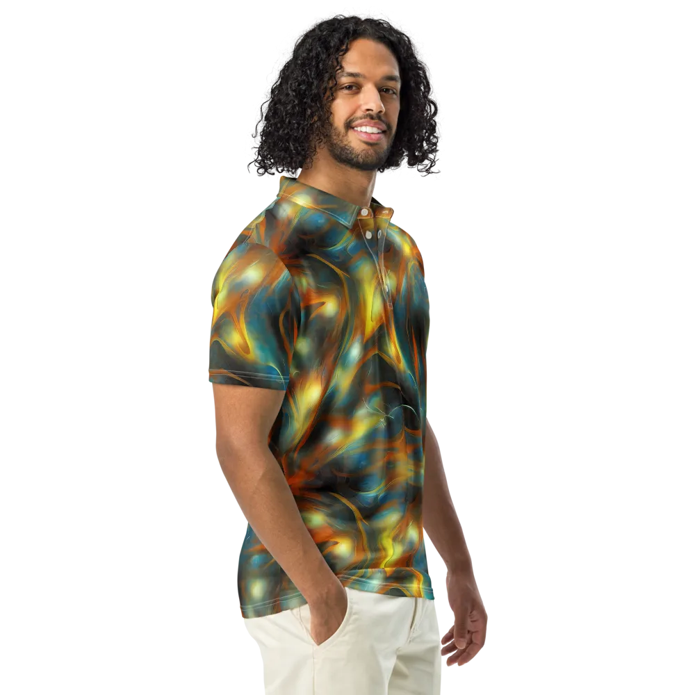 Wallis Warp on Men's Slim Fit Polo Shirt — Right Front