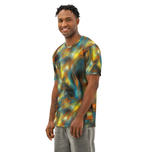 Wallis Warp on a Men's Cotton Crew Neck T-Shirt