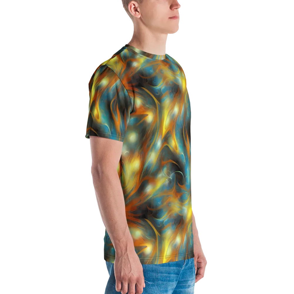 Wallis Warp on Men's Crew Neck T-Shirt — Right