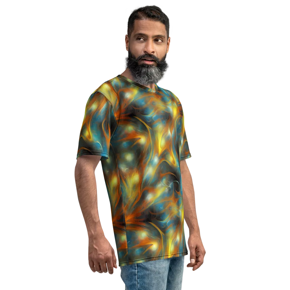 Wallis Warp on Men's Crew Neck T-Shirt — Right
