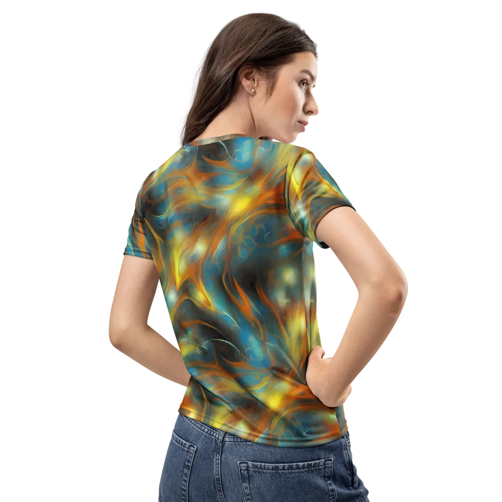 Wallis Warp on Women's Crew Neck T-Shirt — Back