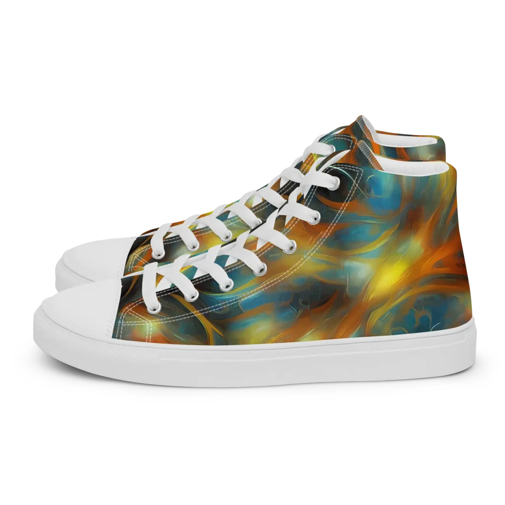 Wallis Warp on Women's High Top Canvas Shoes — Left
