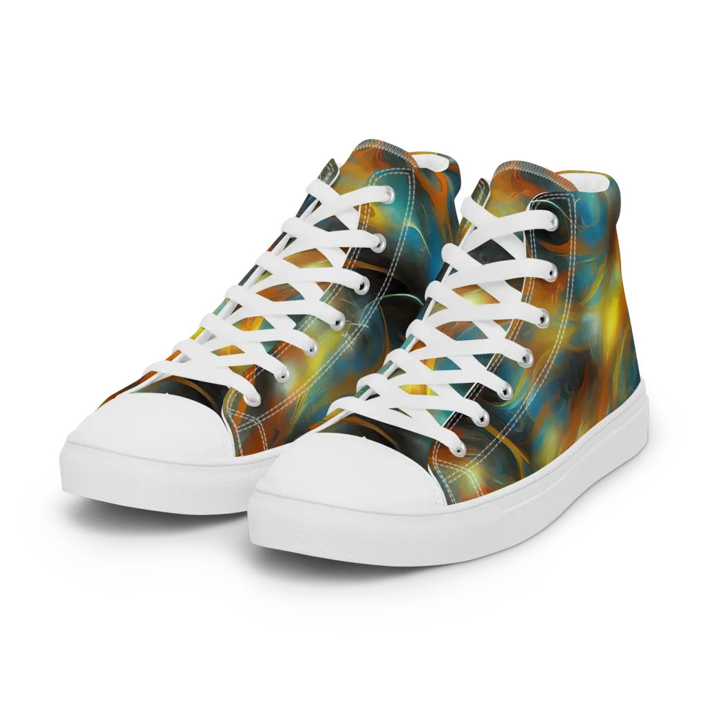 Wallis Warp on Women's High Top Canvas Shoes — Left Front