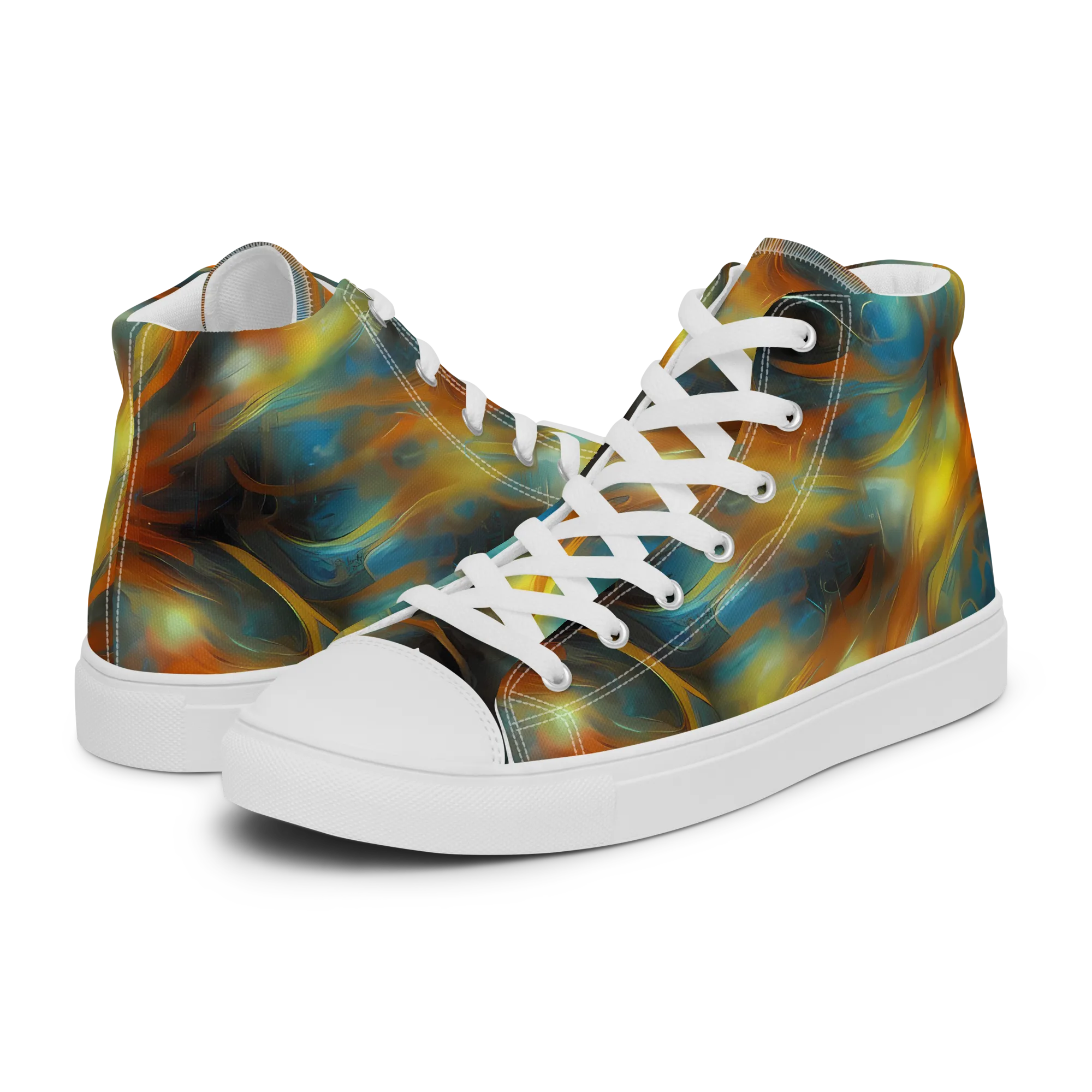 Wallis Warp on Women's High Top Canvas Shoes — Left