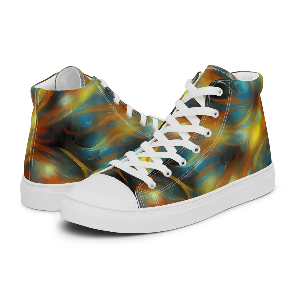 Wallis Warp on Women's High Top Canvas Shoes — Left