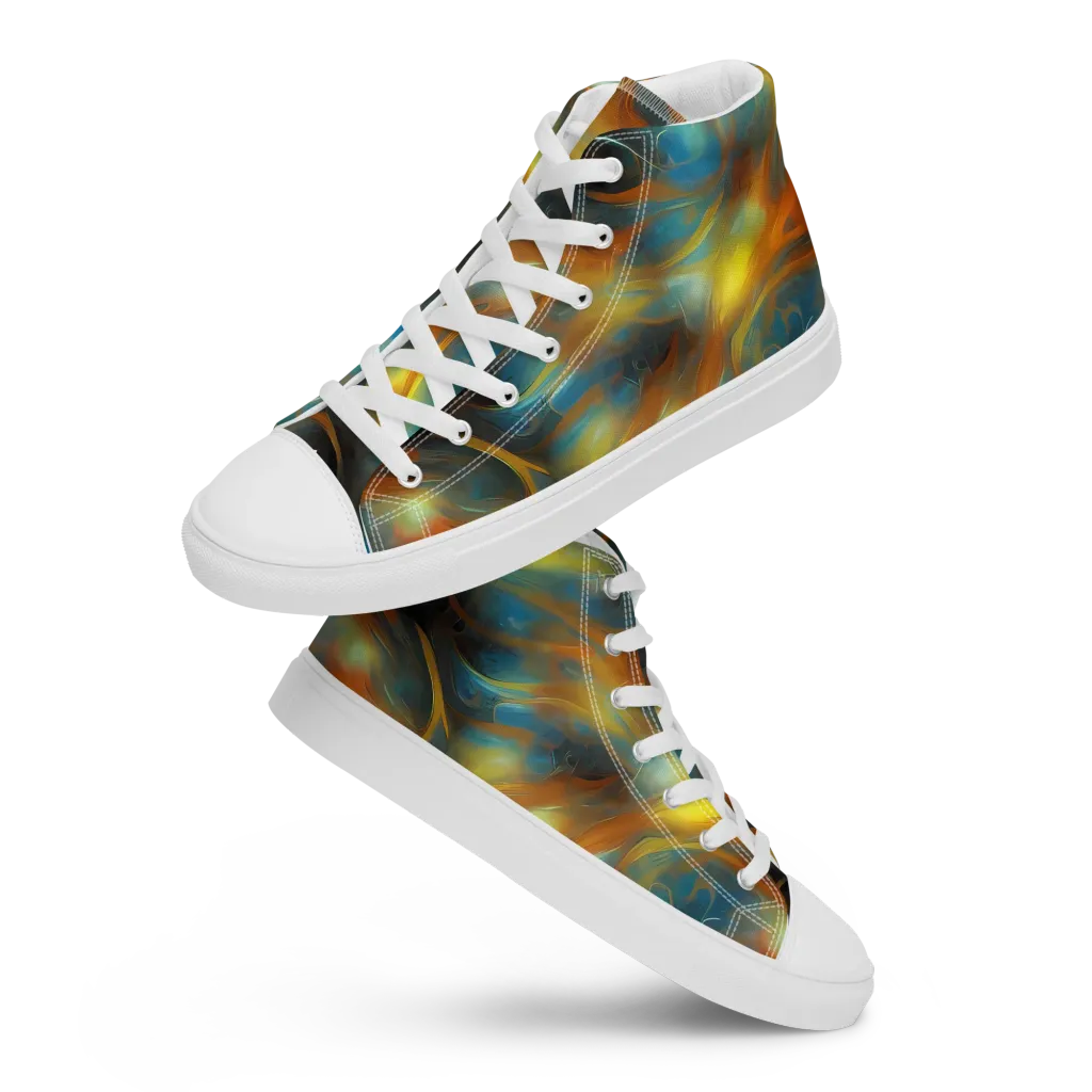 Wallis Warp on Women's High Top Canvas Shoes — Front