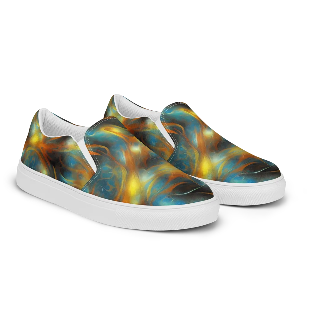 Wallis Warp on Men's Slip-On Canvas Shoes — Right Front