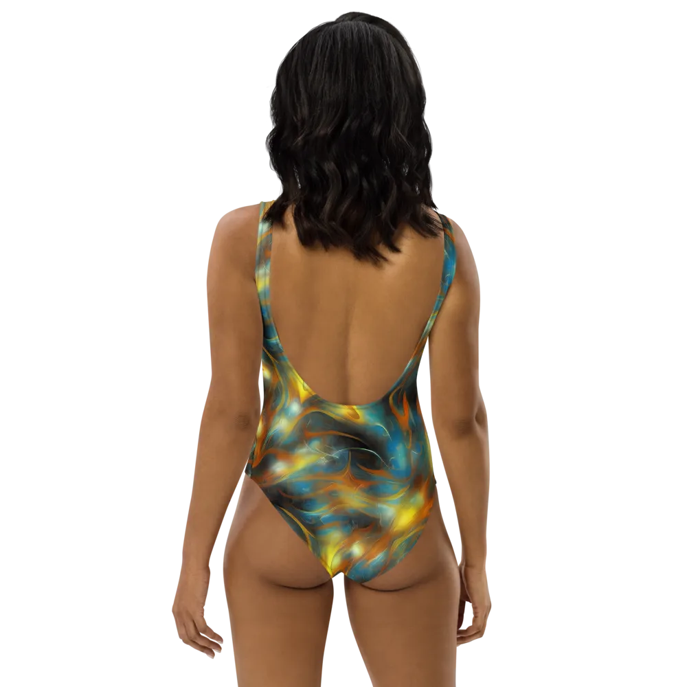Wallis Warp on One-Piece Swimsuit — Back