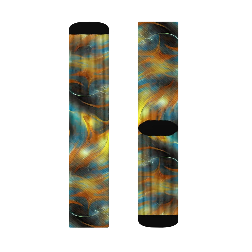Wallis Warp on Socks — Left Sock