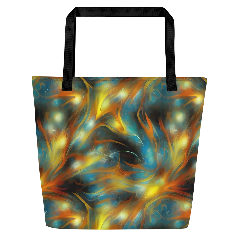 Wallis Warp on Large Tote Bag W/ Pocket — Front