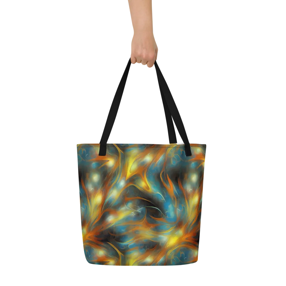 Wallis Warp on Large Tote Bag W/ Pocket — Front