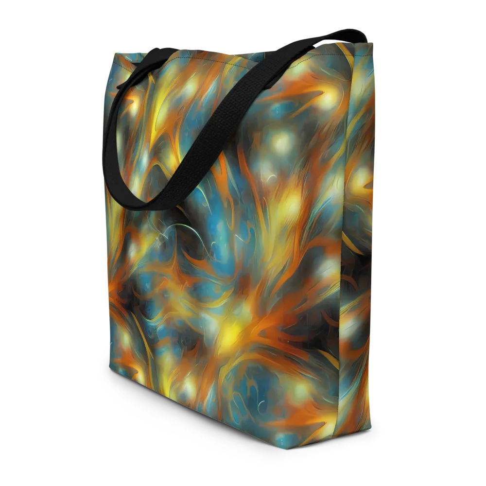 Wallis Warp on Large Tote Bag W/ Pocket — Front