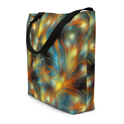 Wallis Warp on a Large Tote Bag W/ Pocket