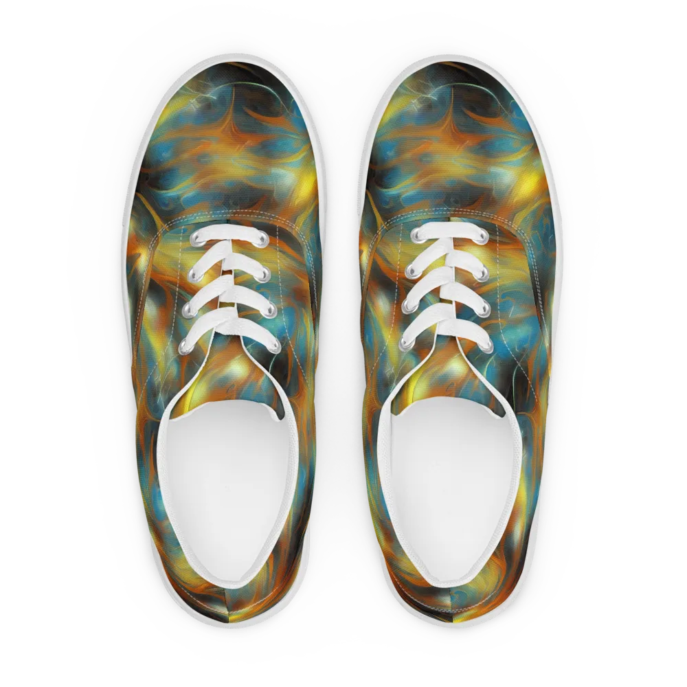 Wallis Warp on Men's Lace-Up Canvas Shoes — Front