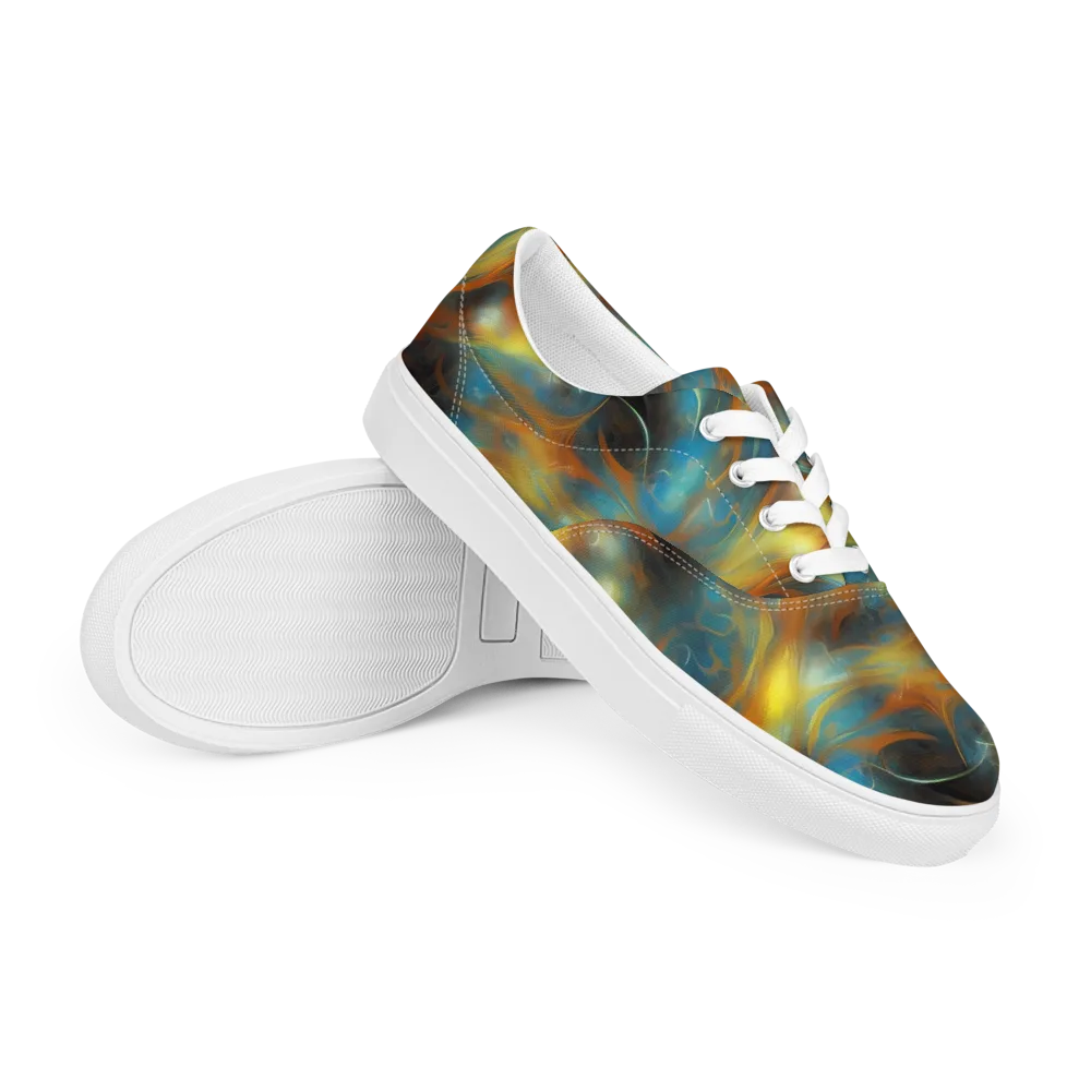 Wallis Warp on Men's Lace-Up Canvas Shoes — Right Front