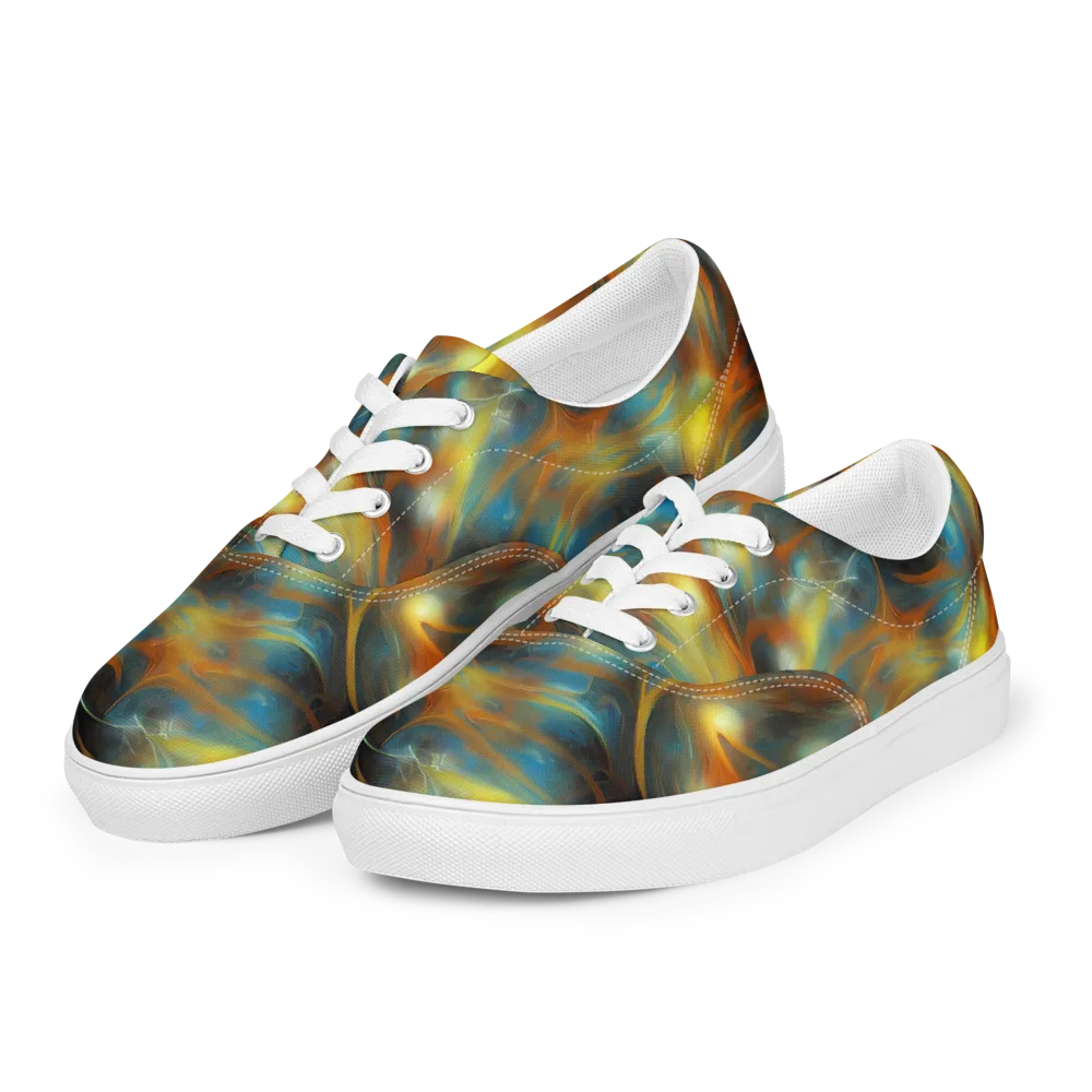 Wallis Warp on Men's Lace-Up Canvas Shoes — Left Front