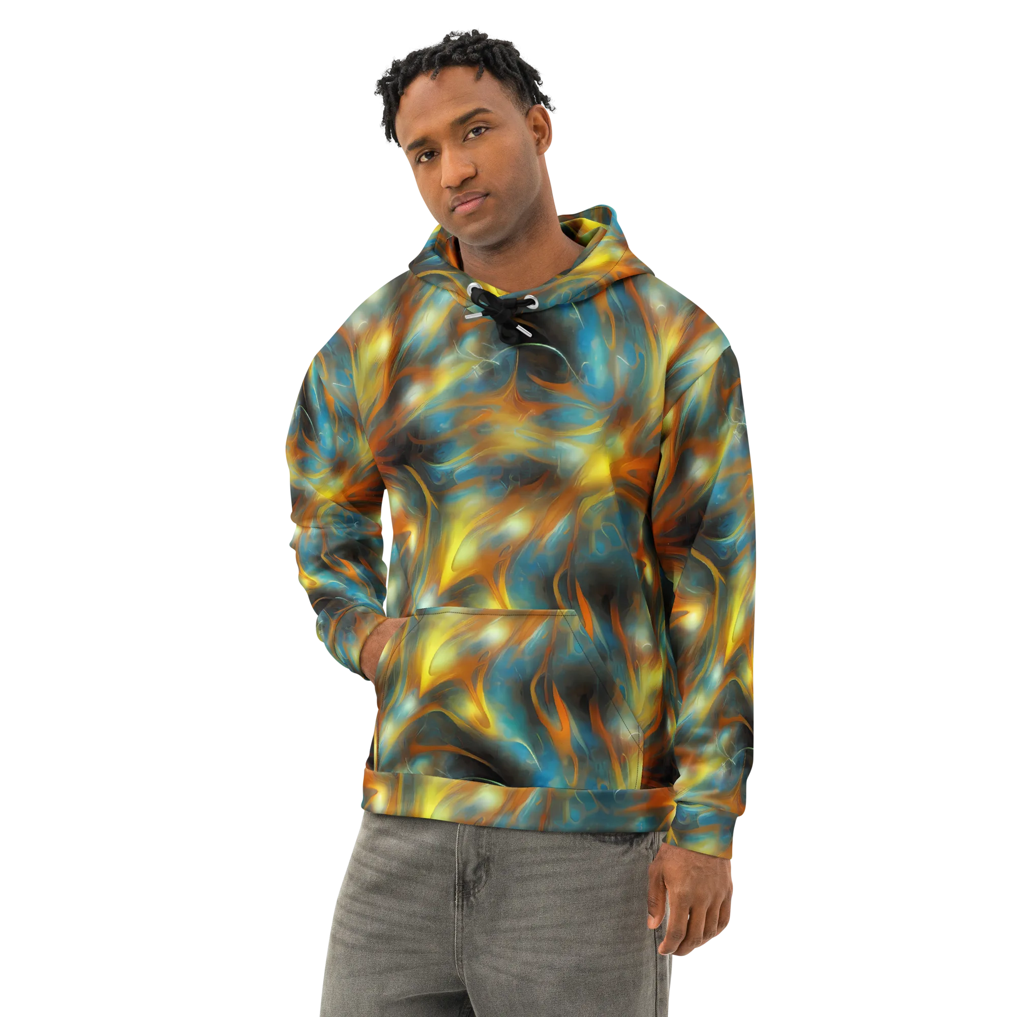 Wallis Warp on Cotton Hoodie — Left Front