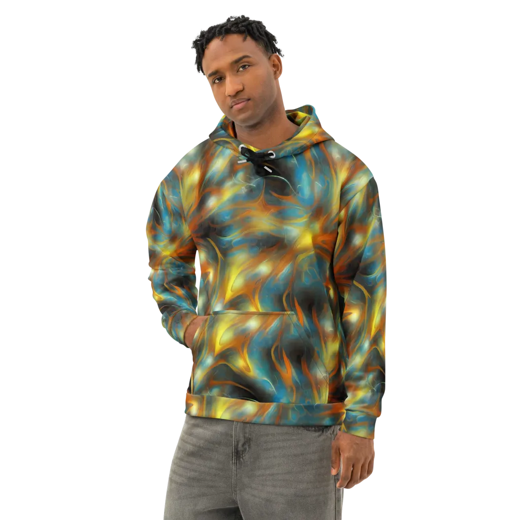 Wallis Warp on Cotton Hoodie — Left Front