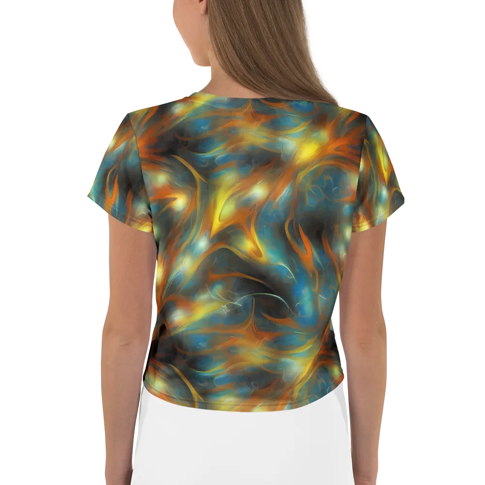 Wallis Warp on Crop Tee — Back