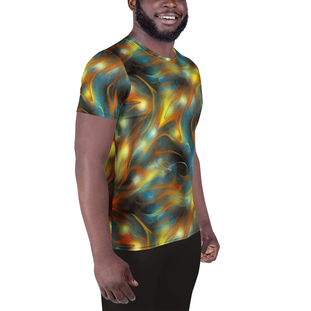 Wallis Warp on Men's Athletic T-Shirt — Right