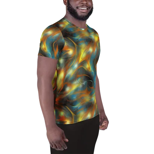 Wallis Warp on a Men's Athletic T-Shirt