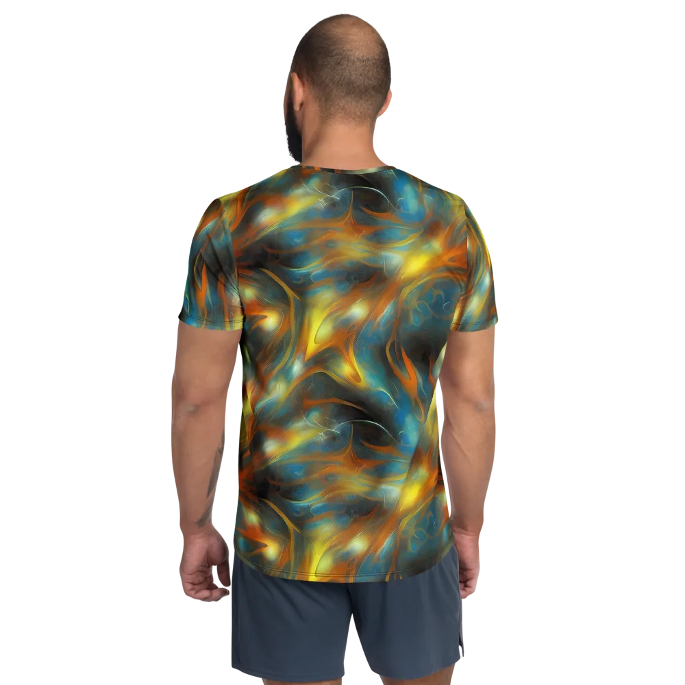 Wallis Warp on Men's Athletic T-Shirt — Back